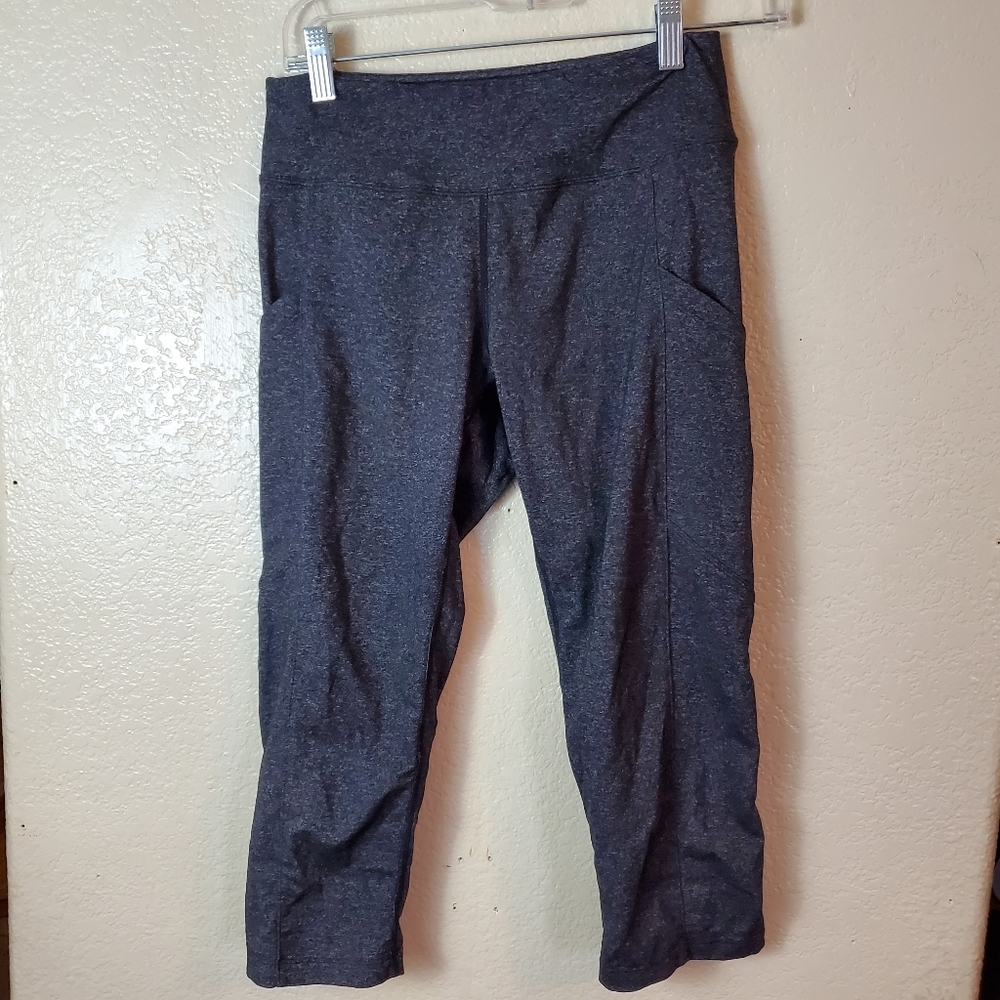 Baleaf gray crop workout side pockets leggings